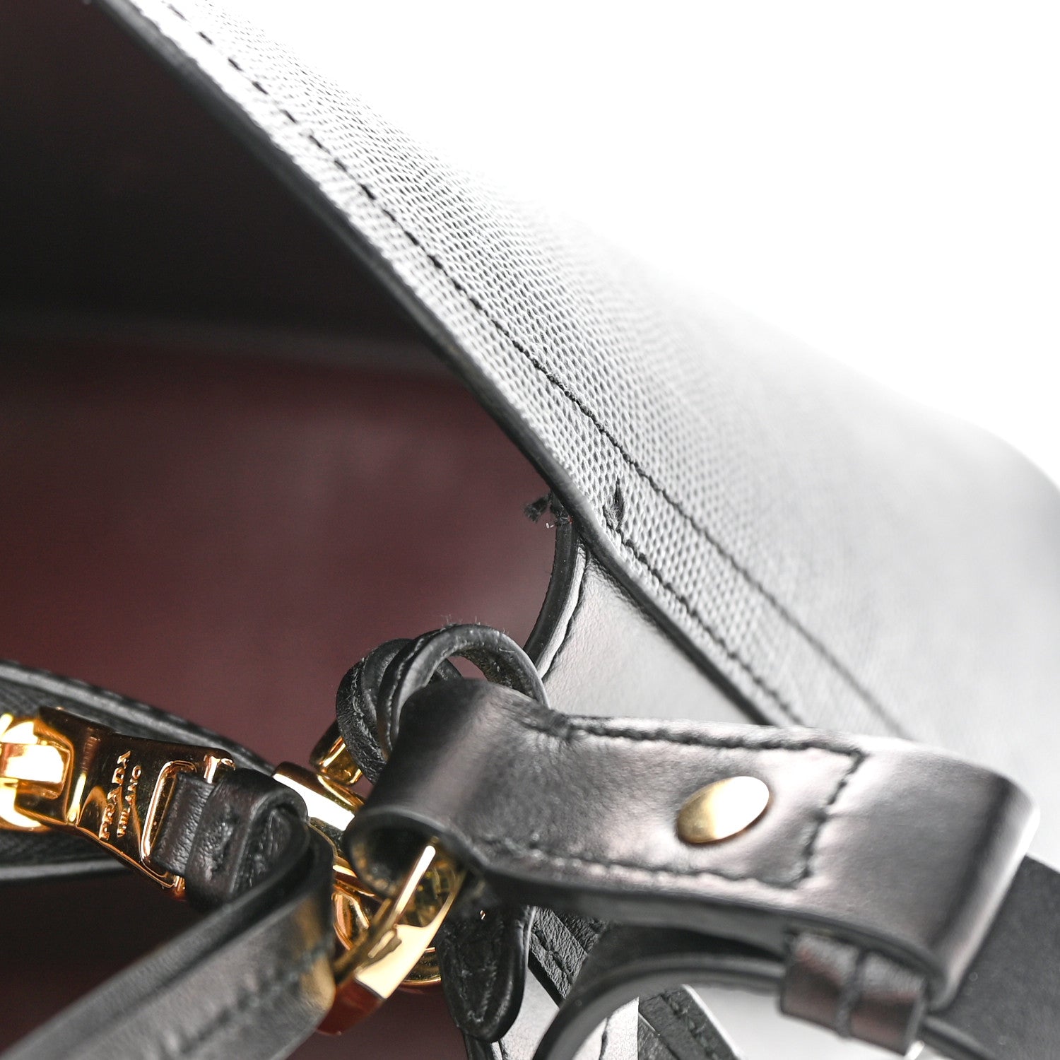 Prada Saffiano Cuir Small Matinee Tote Black 12 of 15