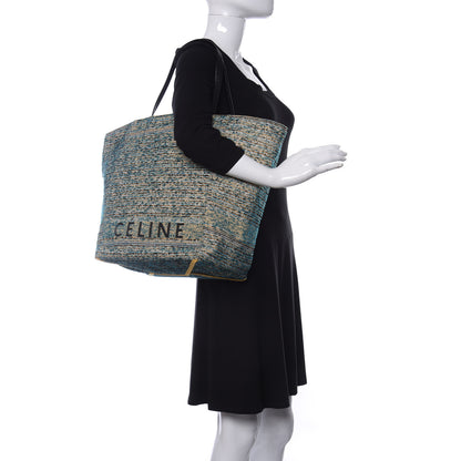 Celine Tweed Phantom Cabas Tote Blue 2 of 9