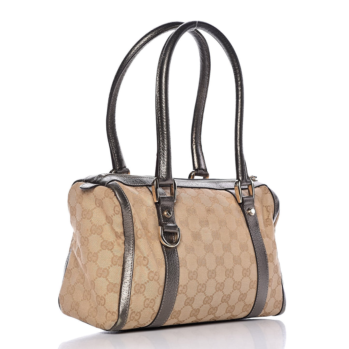 Monogram Small Abbey Boston Metallic Brown