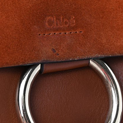Chloe Suede Calfskin Small Faye Shoulder Bag Tobacco 8 of 9