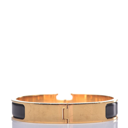 Hermes Enamel Narrow Clic Clac H Bracelet GM Black 3 of 5