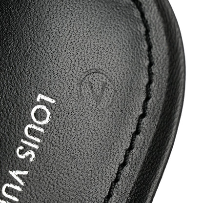 Louis Vuitton Lambskin Embossed Monogram Revival High Heel Mules 37.5 Black 9 of 10