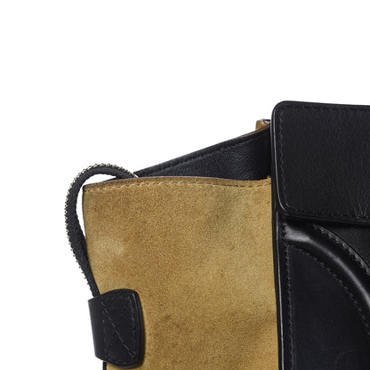 Celine Satin Calfskin Suede Mini Tri-Color Luggage Beige 13 of 21