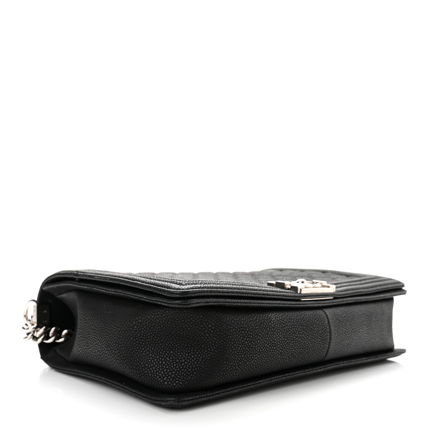 Caviar Quilted Large Boy Flap Black