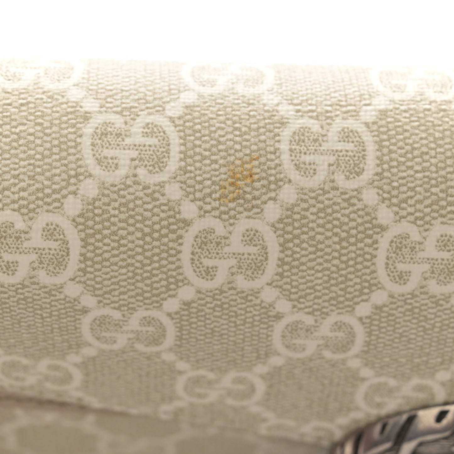 GG Supreme Monogram Textured Dollar Calfskin Dionysus Small Shoulder Bag Beige Mystic White Oatmeal