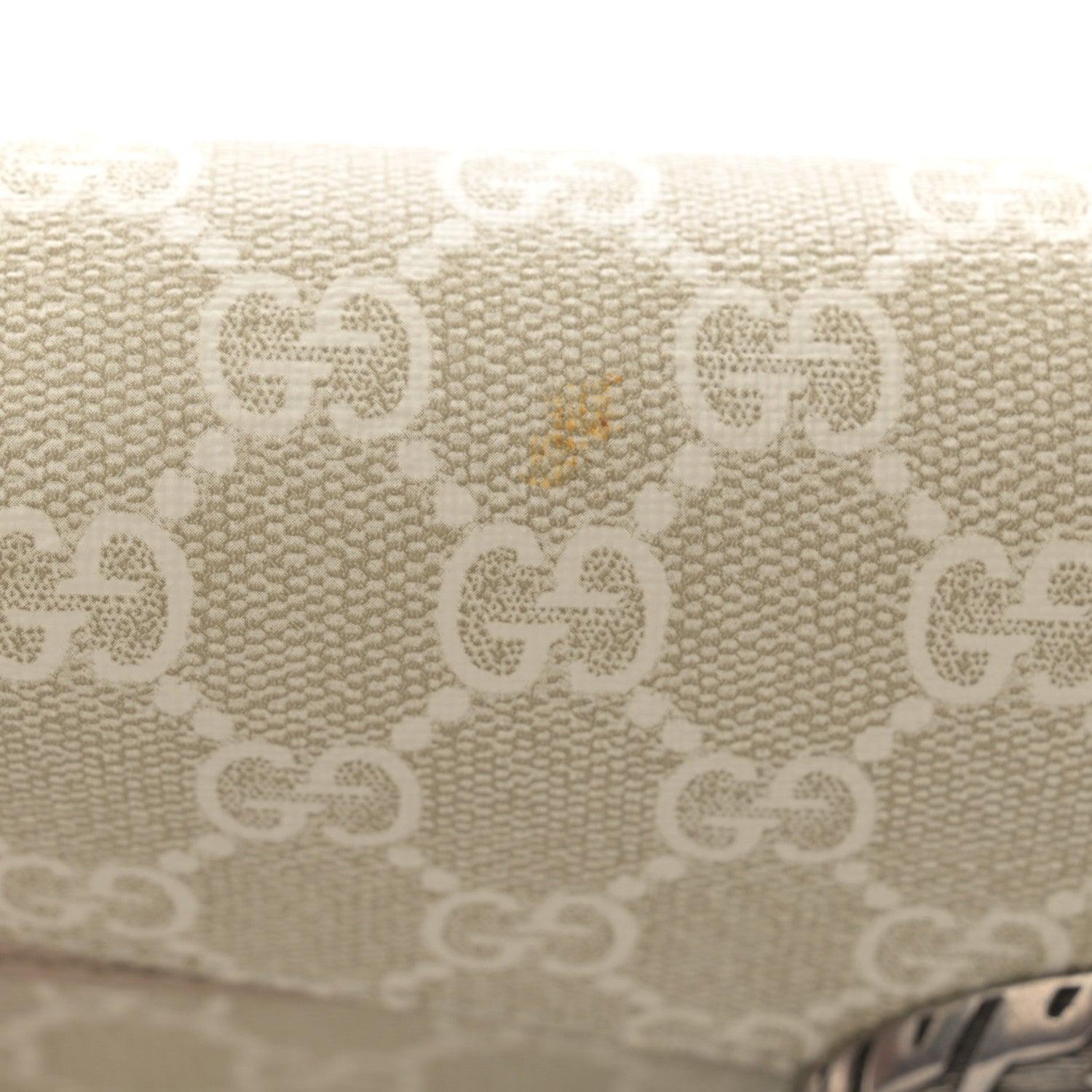 Gucci GG Supreme Monogram Textured Dollar Calfskin Dionysus Small Shoulder Bag Beige Mystic White Oatmeal 12 of 12