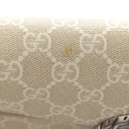Gucci GG Supreme Monogram Textured Dollar Calfskin Dionysus Small Shoulder Bag Beige Mystic White Oatmeal 12 of 12