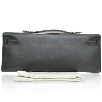 Hermes Swift Kelly Cut Clutch Pochette Black 2 of 8