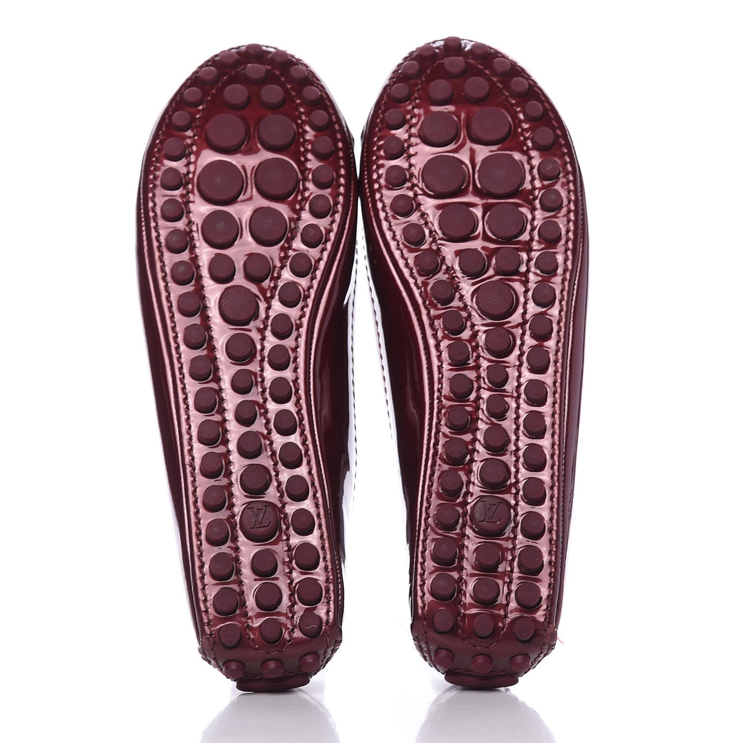 Louis Vuitton Patent Calfskin Oxford Ballerina Flats 34.5 Amarante 6 of 9