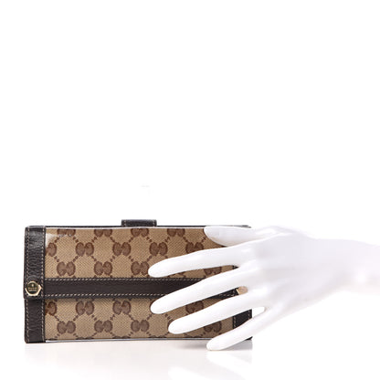 Gucci Crystal Monogram Continental Charmy Wallet Brown 2 of 9