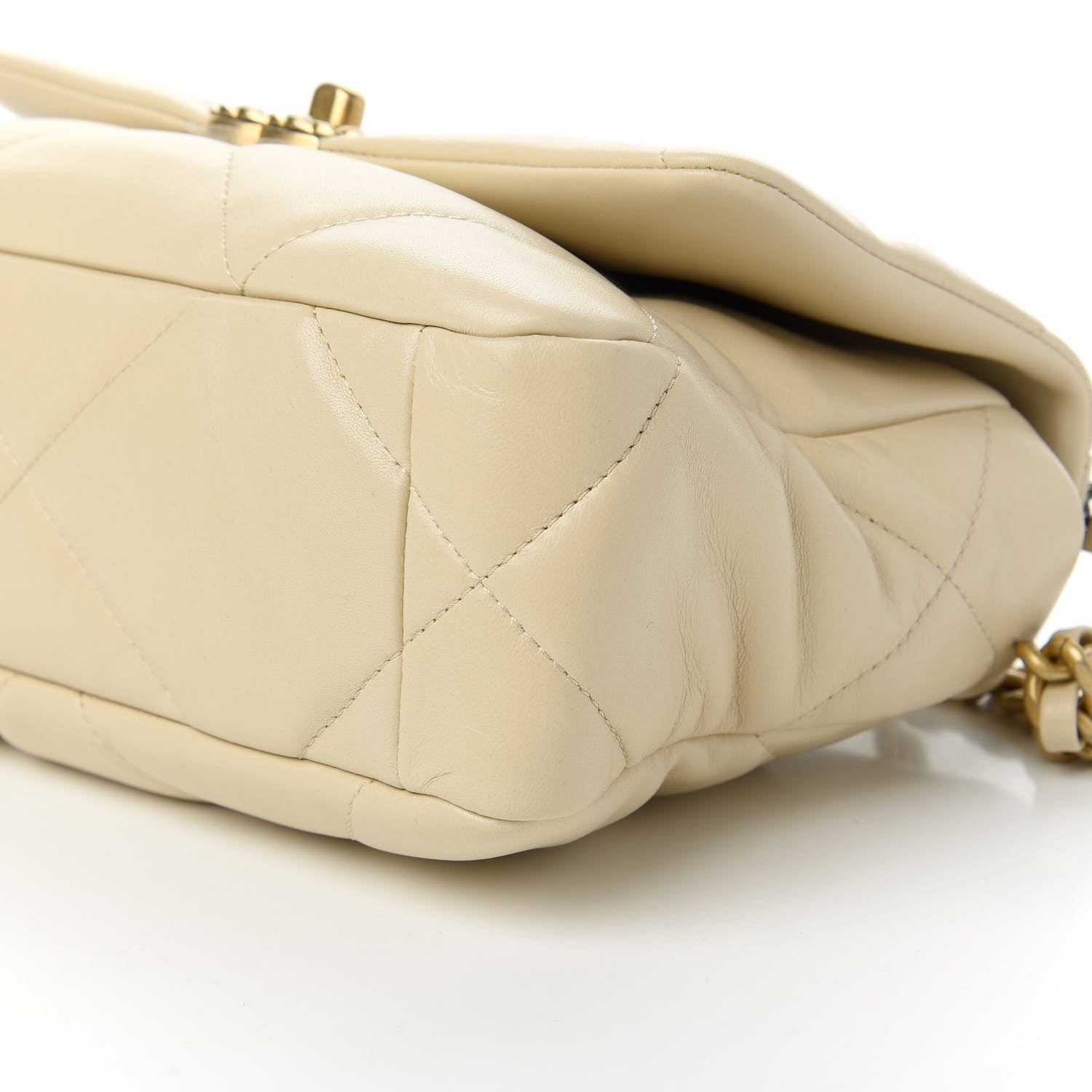 Chanel Lambskin Quilted Medium Chanel 19 Flap Light Beige 7 of 10