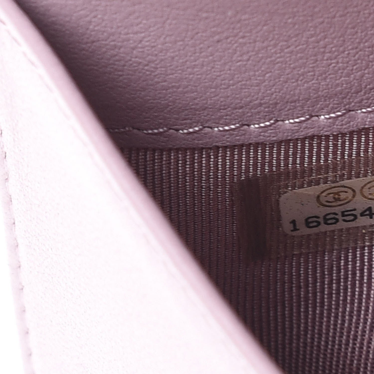Chanel Lambskin Quilted Yen Wallet Lilac 8 of 9