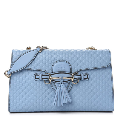 Gucci Microguccissima Medium Emily Chain Shoulder Bag Mineral Blue 1 of 10
