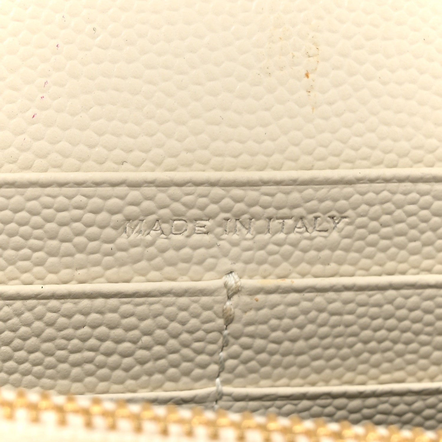 Saint Laurent Grain De Poudre Matelasse Chevron Monogram Chain Wallet Crema Soft 8 of 18