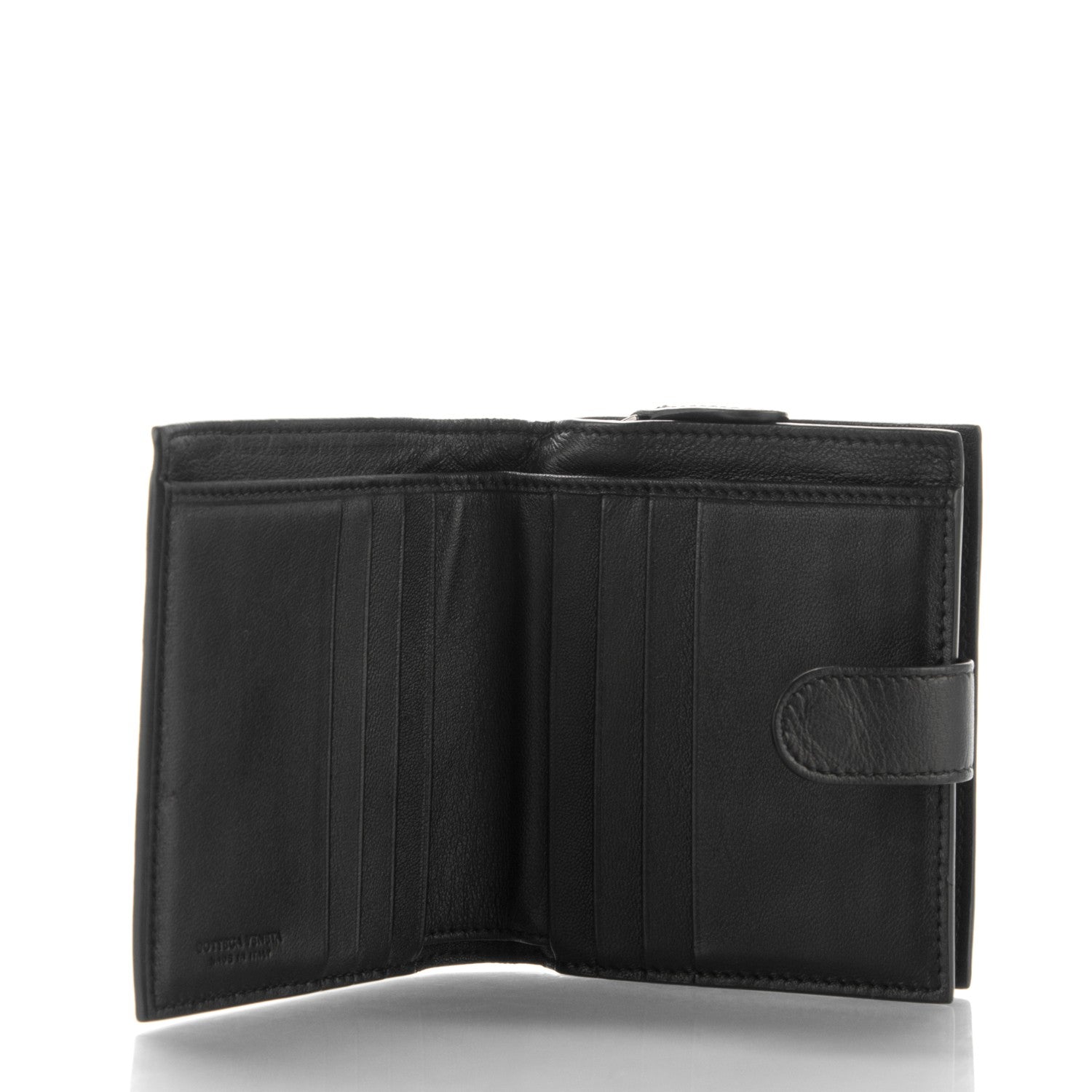 Bottega Veneta Nappa Intrecciato French Flap Wallet Nero Black 5 of 8