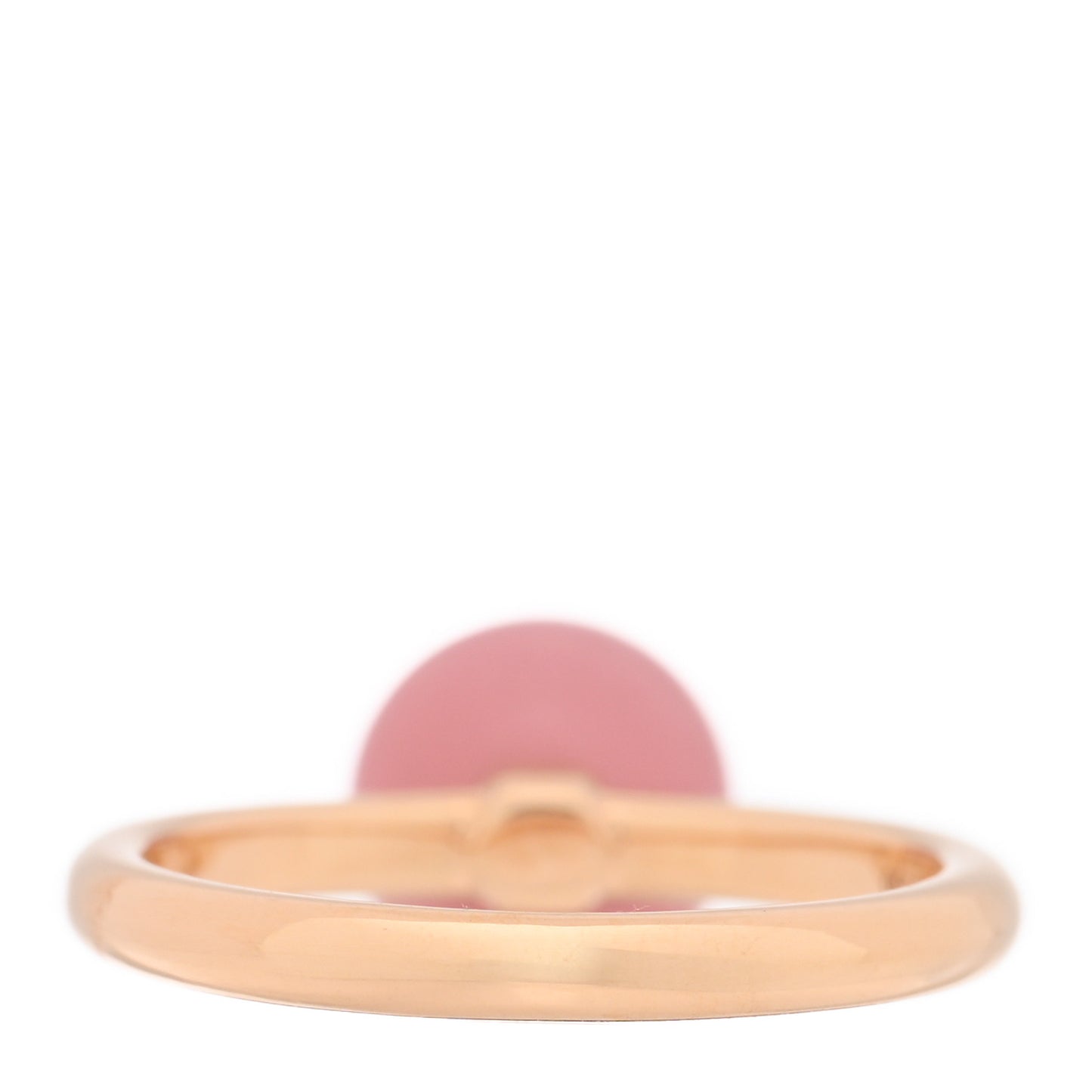 18K Rose Gold Rose Quartz HardWear Ball Ring 47 4.25