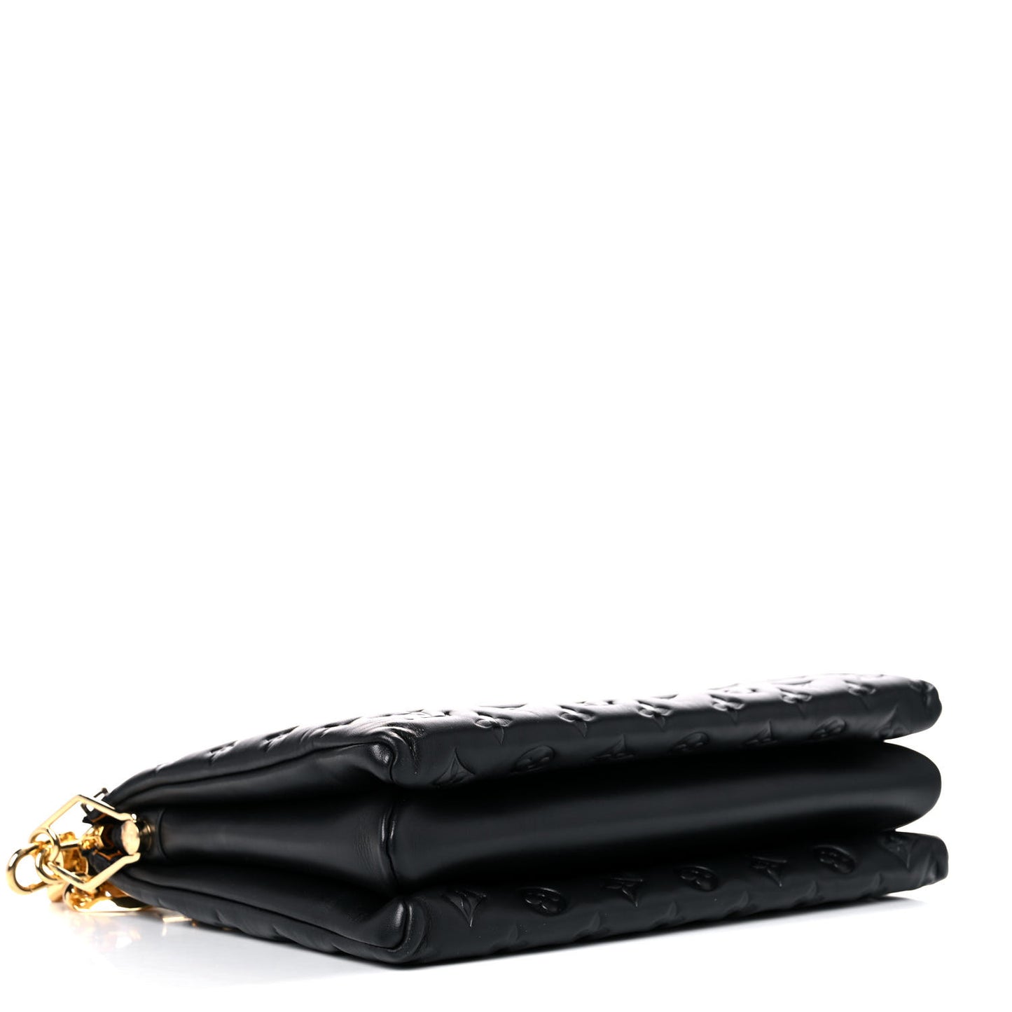 Lambskin Embossed Monogram Coussin MM Black