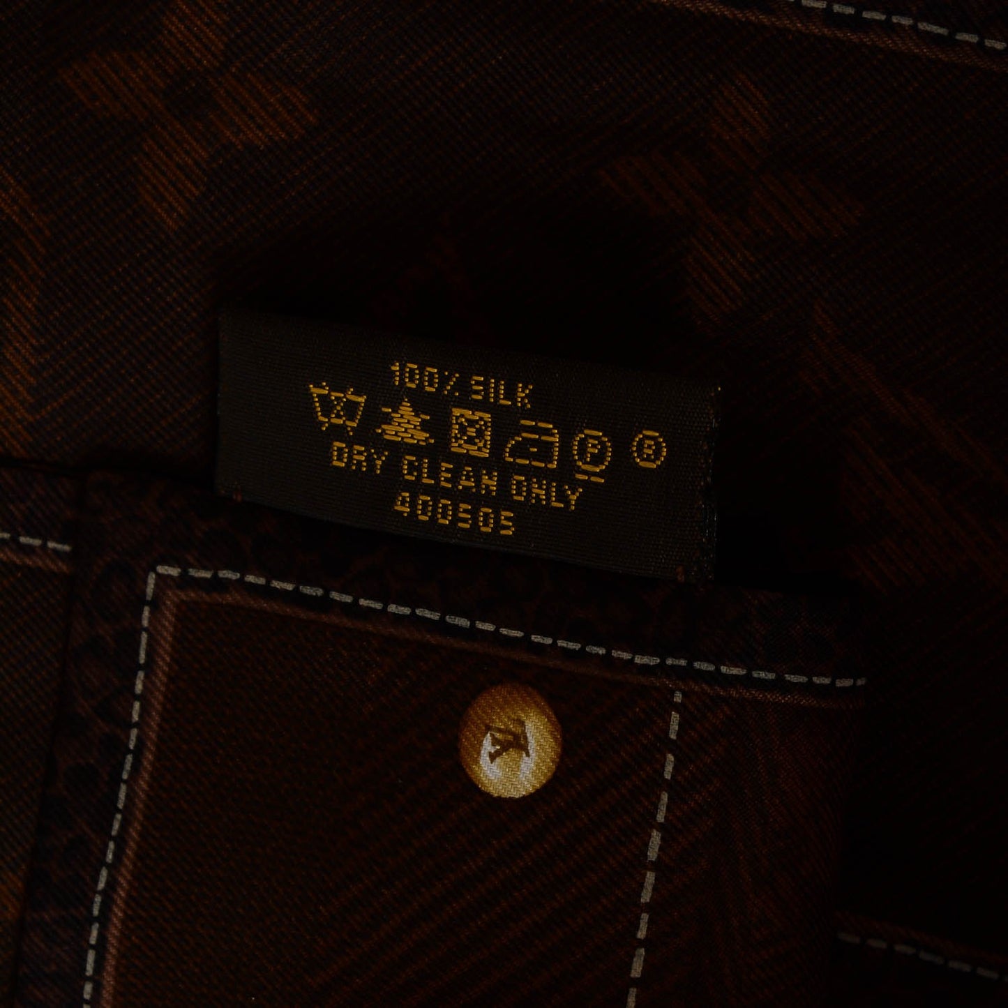 Silk Monogram New Denim Bandeau Ebene