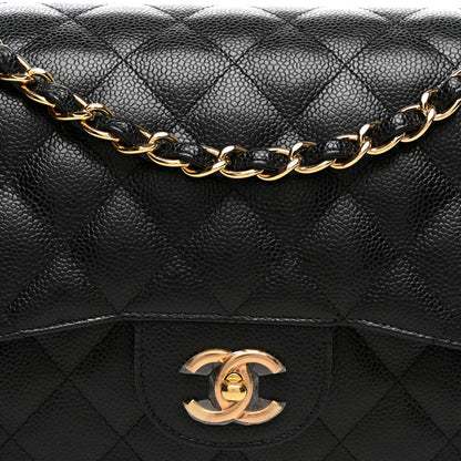 Chanel Caviar Quilted Jumbo Double Flap Black 8 of 11