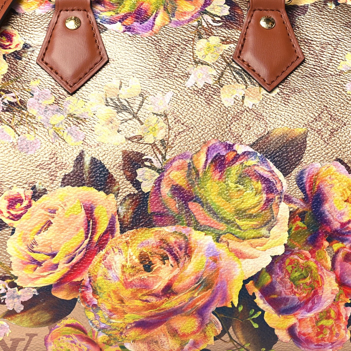 Metallic Monogram LV Garden Speedy Bandouliere 25 Gold