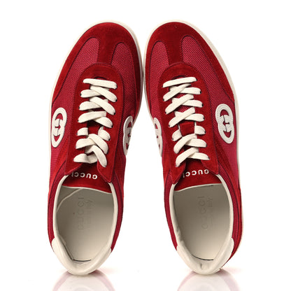 Gucci Suede Nylon Mens G75 Sneaker 8 Red 2 of 11