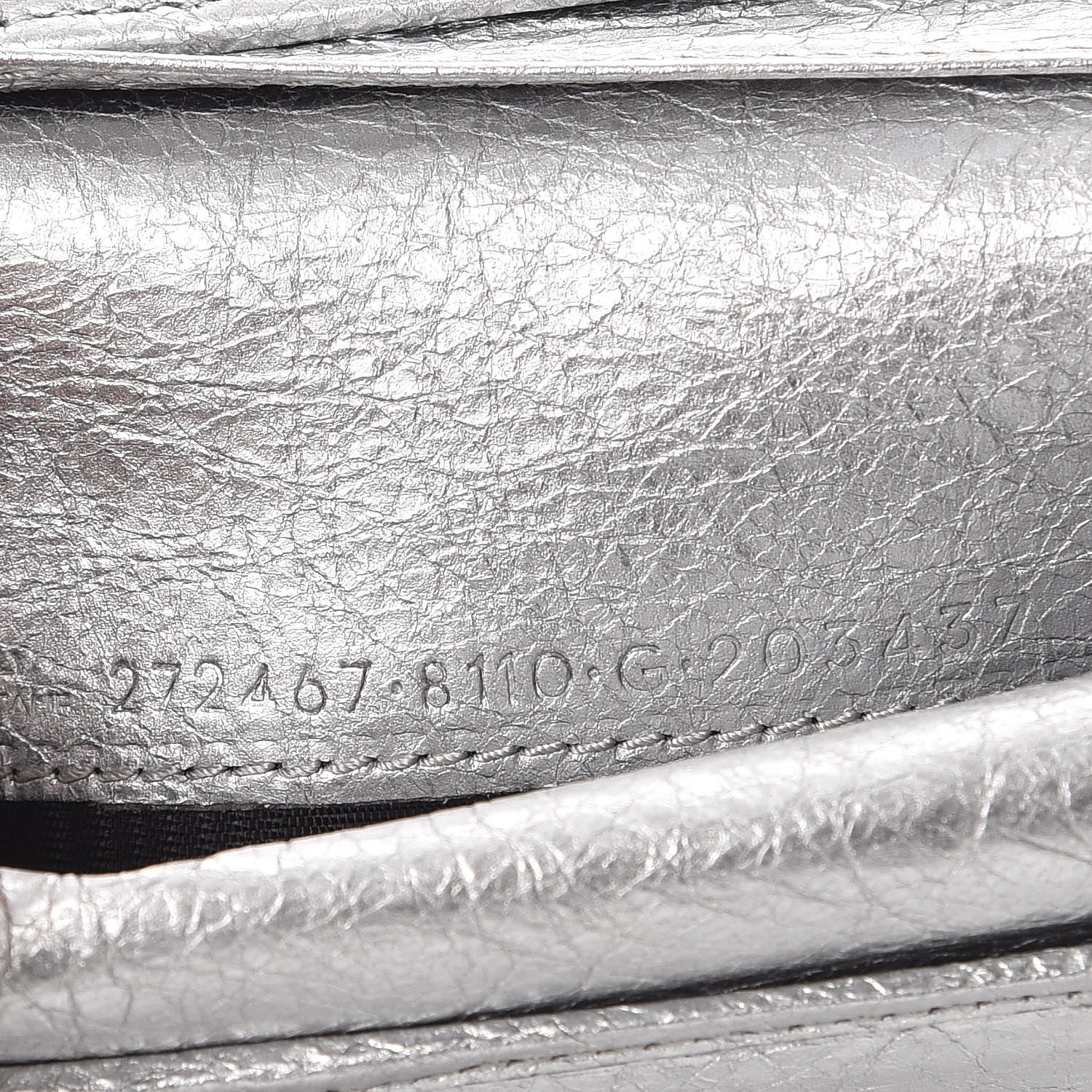 Balenciaga Agneau Classic Hardware Fold Wallet Gris Aluminum 7 of 11