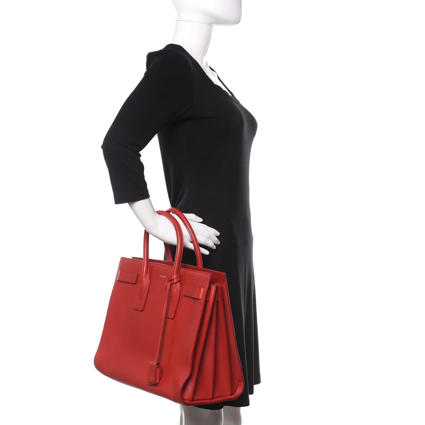 Calfskin Large Sac De Jour Lipstick Red