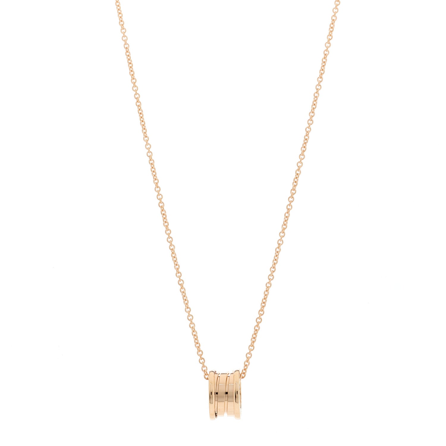 Bulgari 18K Rose Gold B.Zero1 Pendant Necklace 1 of 12