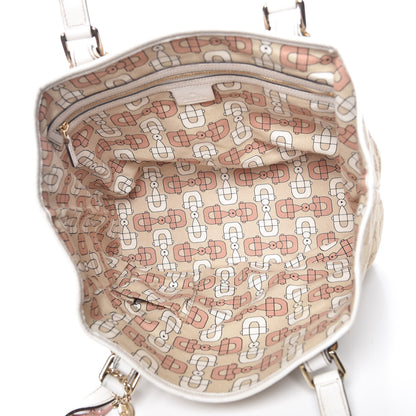 Gucci Monogram Medium Jolicoeur Tote White 5 of 10