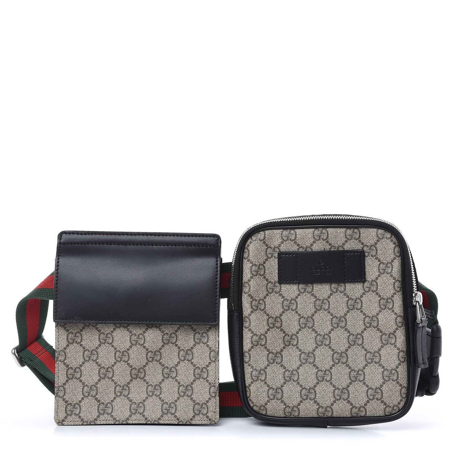 GG Supreme Monogram Web Belt Bag Black