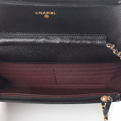 Chanel Caviar Quilted Wallet On Chain WOC Black 4 of 10