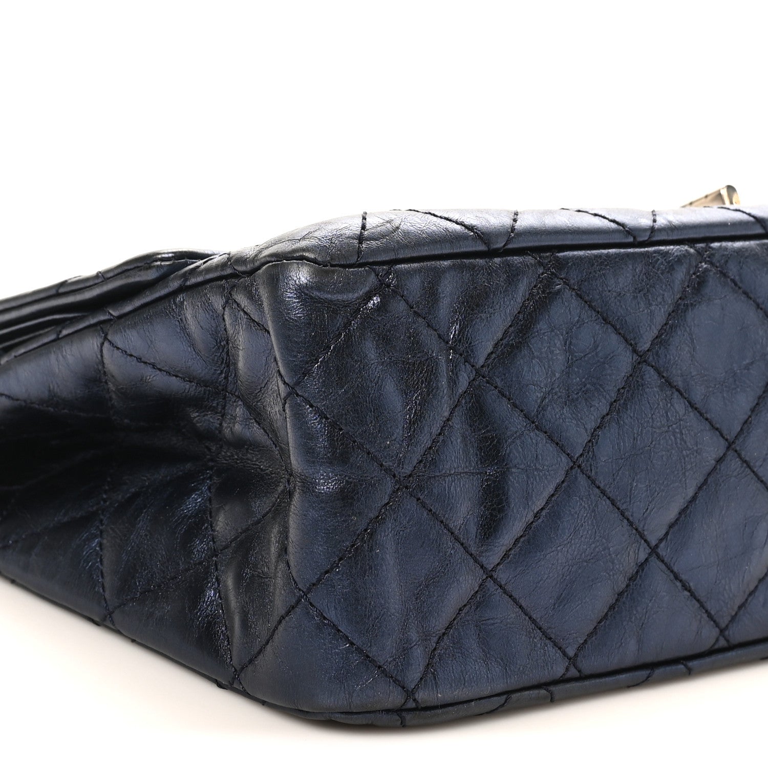 Chanel Metallic Aged Calfskin Quilted 2.55 Reissue 227 Flap Blue 9 of 11