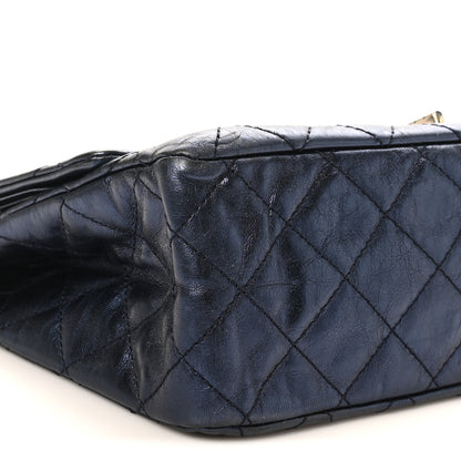 Chanel Metallic Aged Calfskin Quilted 2.55 Reissue 227 Flap Blue 9 of 11