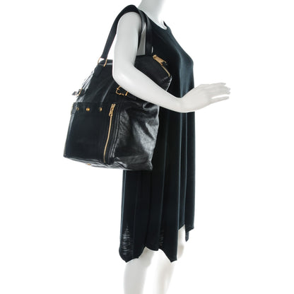 Saint Laurent Calfskin XL Downtown Tote Black 2 of 8
