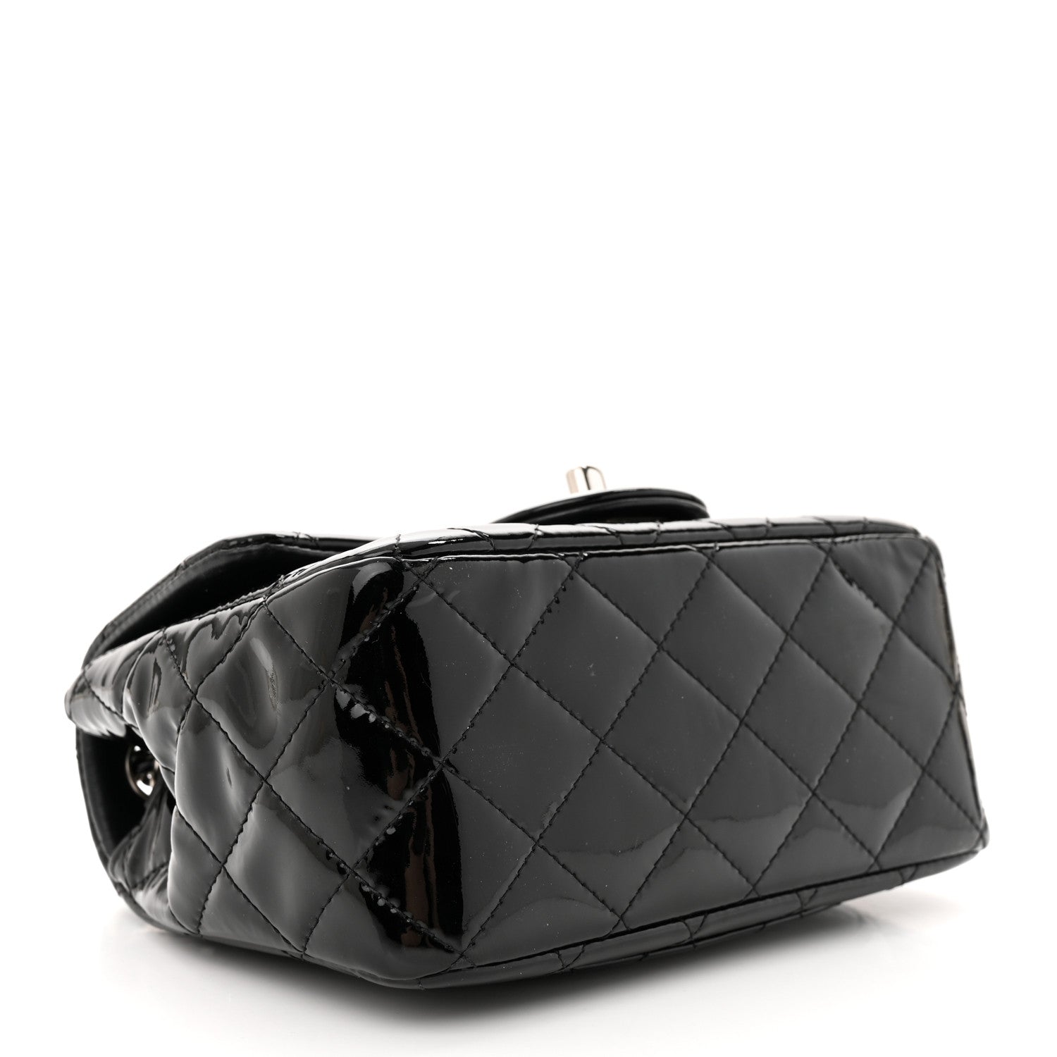 Chanel Patent Calfskin Quilted Mini Square Flap Black 4 of 10