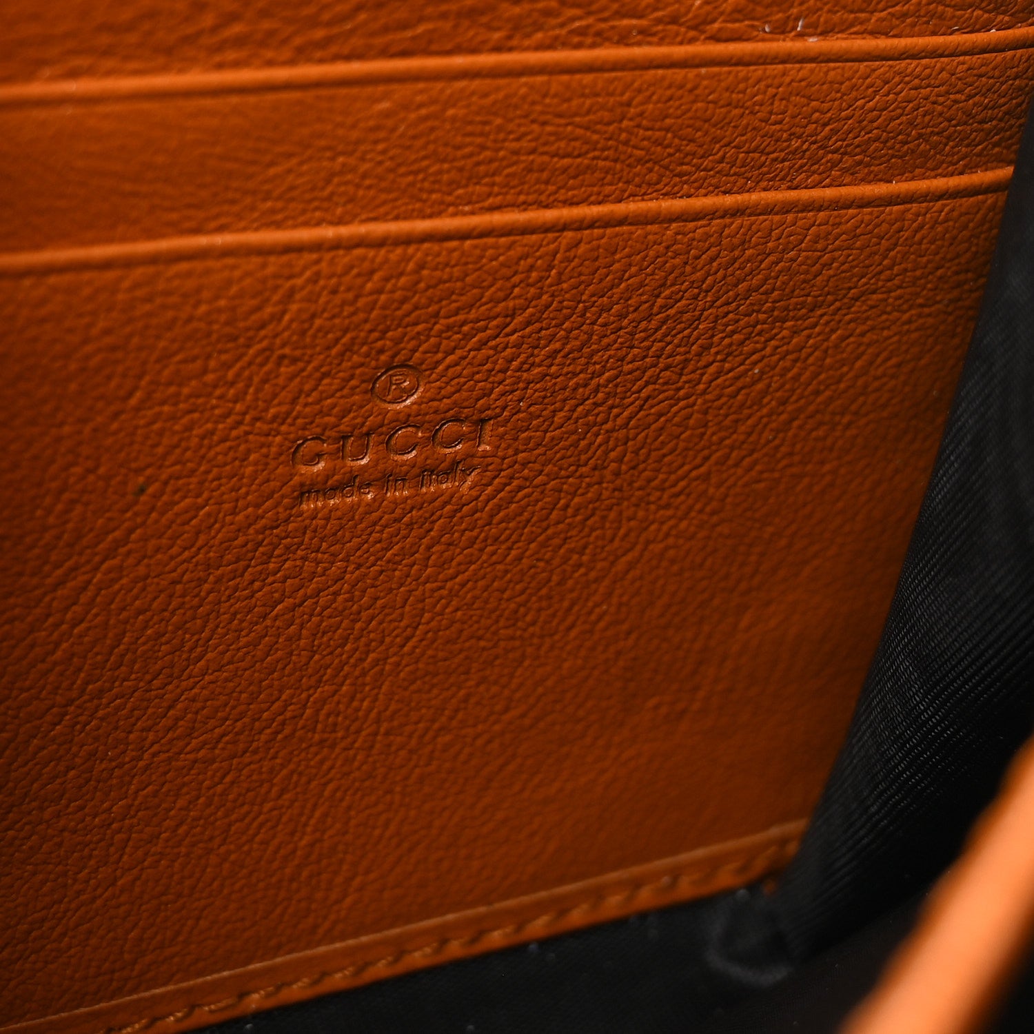 Gucci Vintage Effect Calfskin Matelasse Diagonal Torchon GG Marmont Chain Wallet Cognac 6 of 10