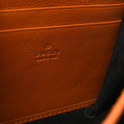 Gucci Vintage Effect Calfskin Matelasse Diagonal Torchon GG Marmont Chain Wallet Cognac 6 of 10