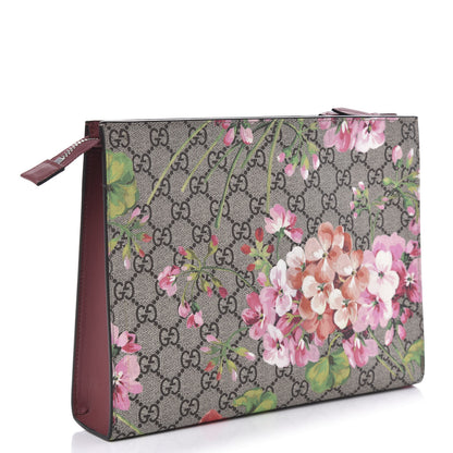 Gucci GG Supreme Monogram Blooms Large Cosmetic Case Beige Multicolor Dry Rose 3 of 10