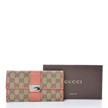 Gucci Monogram Continental Flap Wallet Coral 16 of 16