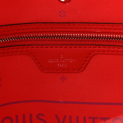 Louis Vuitton Monogram Escale Neverfull MM Rouge 7 of 10