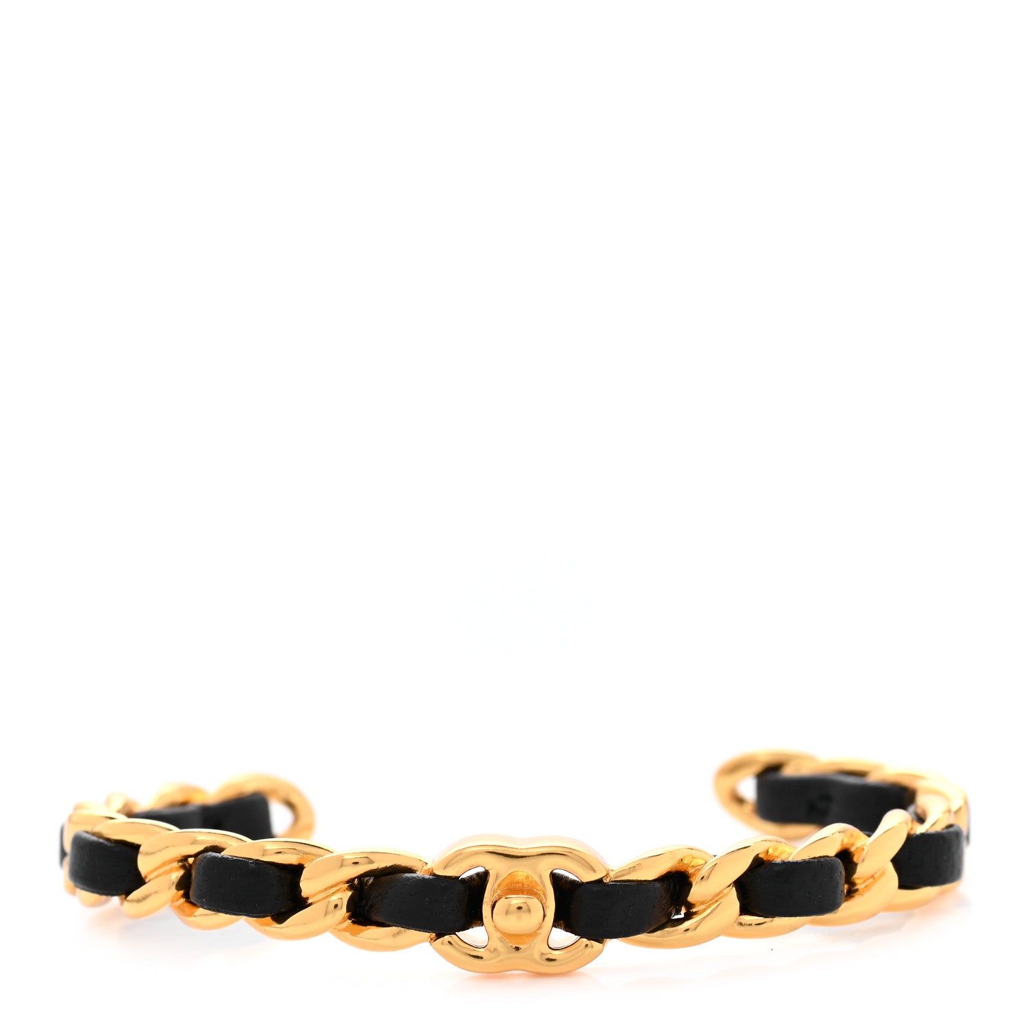 Chanel Lambskin CC Turnlock Chain Bracelet Black 1 of 4