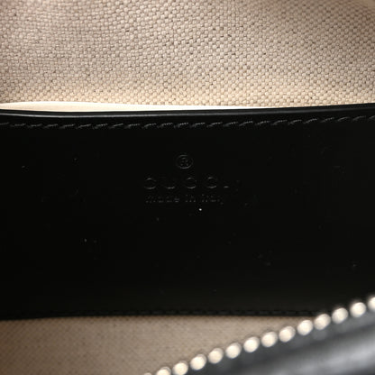 Gucci Calfskin GG Tennis Embossed Mini Duffle Bag Black 6 of 9