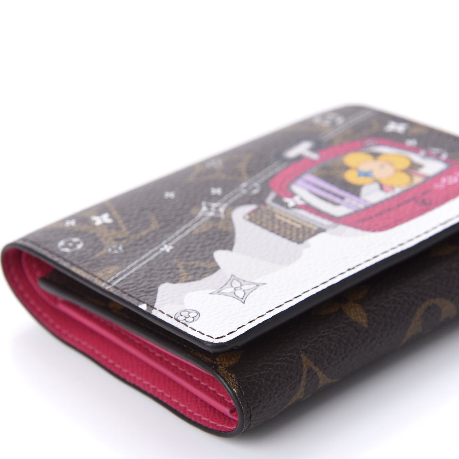 Louis Vuitton Monogram 2019 Christmas Animation Victorine Wallet Fuchsia 6 of 10