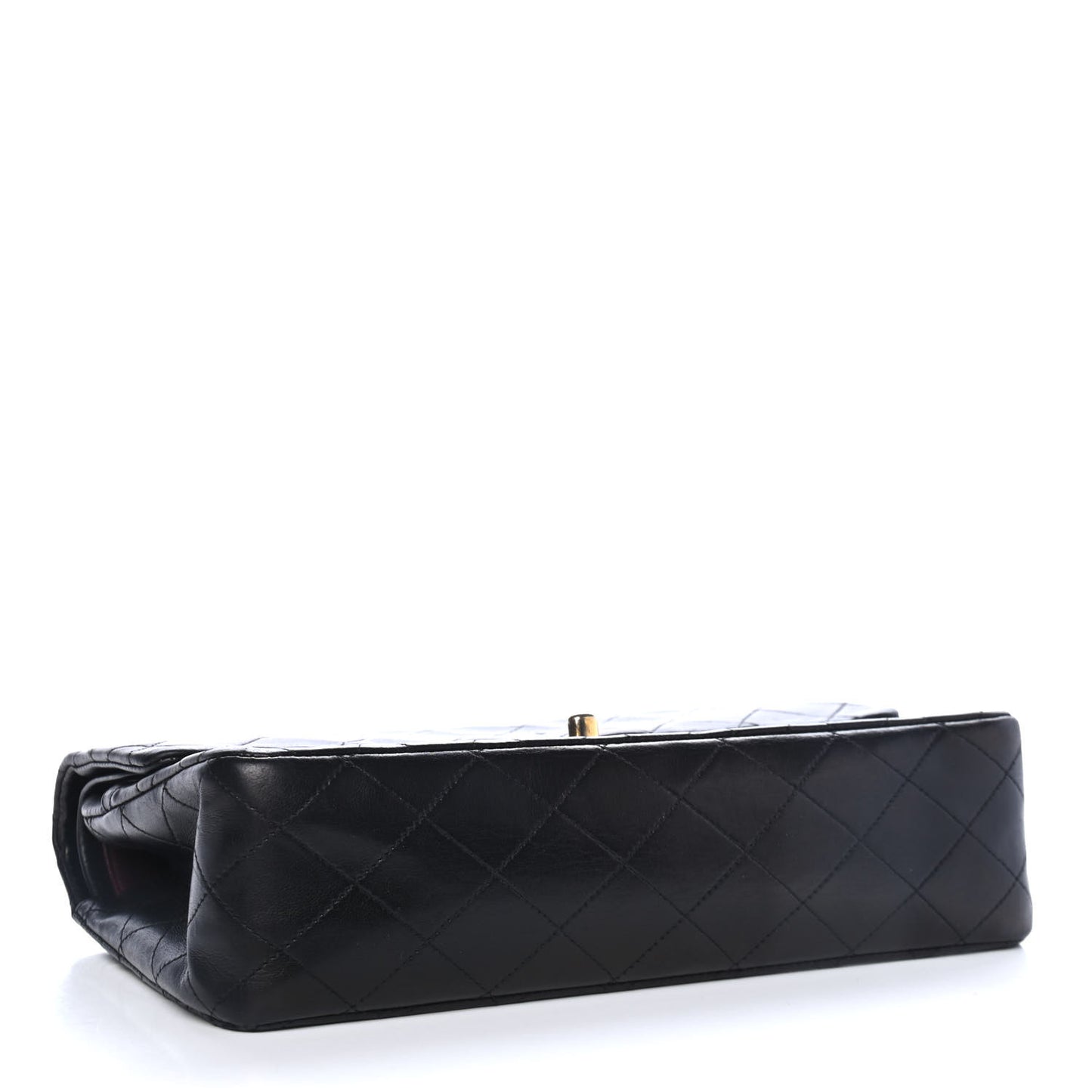 Lambskin Quilted Small Double Flap Black