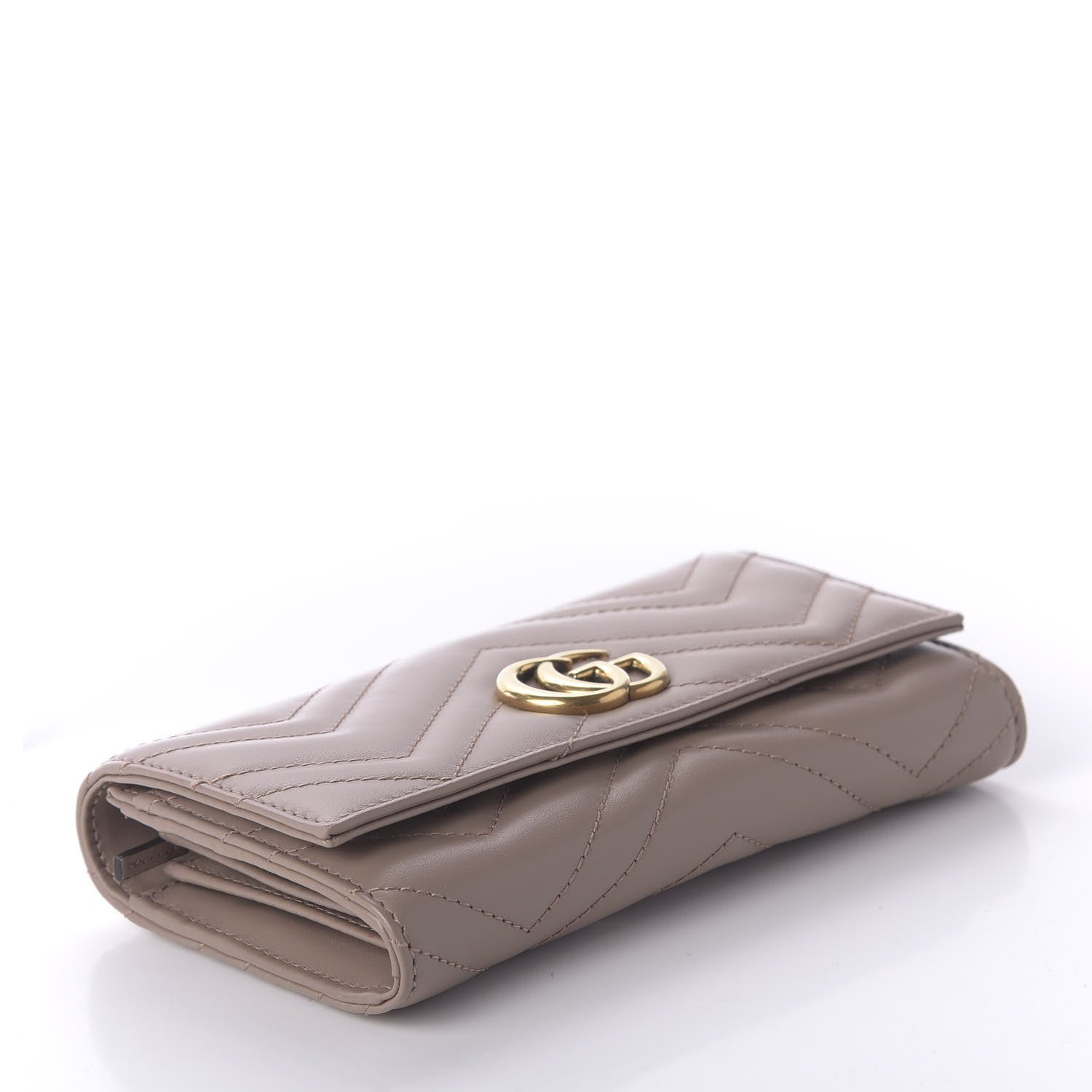 Gucci Calfskin Matelasse GG Marmont Continental Wallet Porcelain Rose 4 of 9