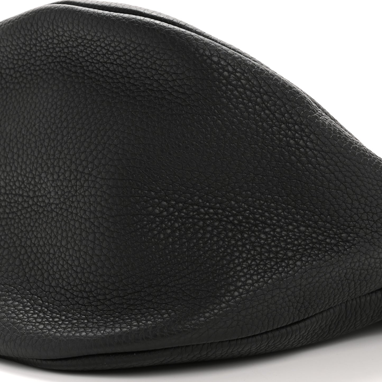 Grained Calfskin Large Slouchy Banana Bag Black