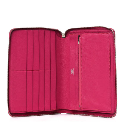 Hermes Chevre Mysore Azap GM Combined Wallet Rose Shocking 5 of 15