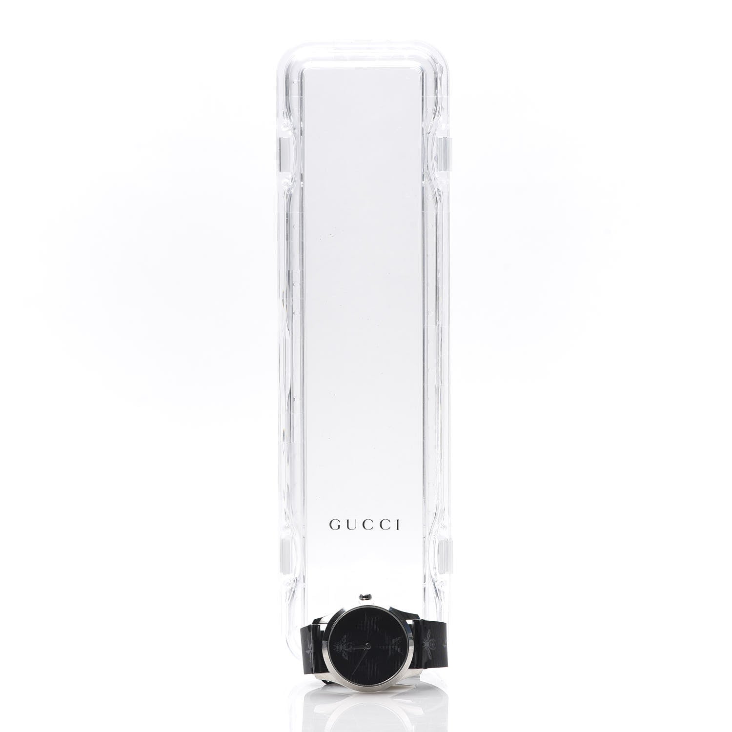 Gucci Stainless Steel Calfskin 38mm G-Timeless Bee Star Hologram Quartz Watch Black 6 of 6