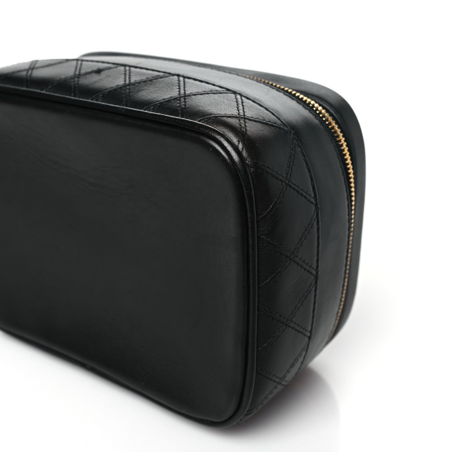 Chanel Lambskin Vanity Cosmetic Case Black 10 of 10