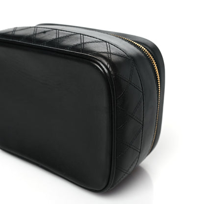 Chanel Lambskin Vanity Cosmetic Case Black 10 of 10